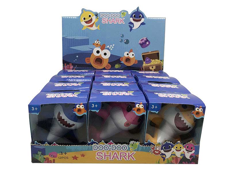 6inch Latex Shark W/L_M(12in1) toys