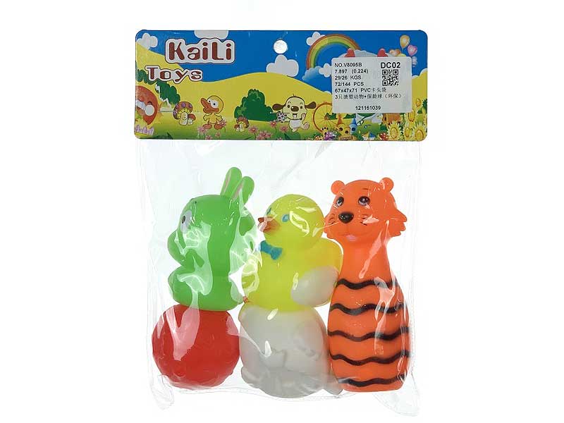 Latex Animal & Bowling Game(3in1) toys