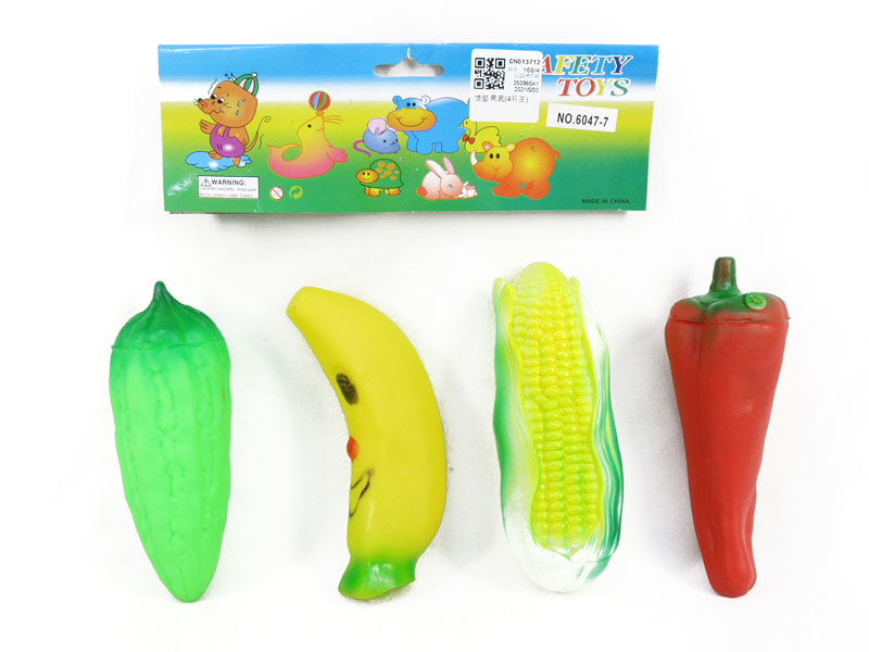 Latex Fruit & Vegetable(4in1) toys