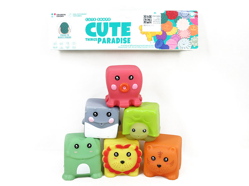 Latex Animal Cube(6in1) toys