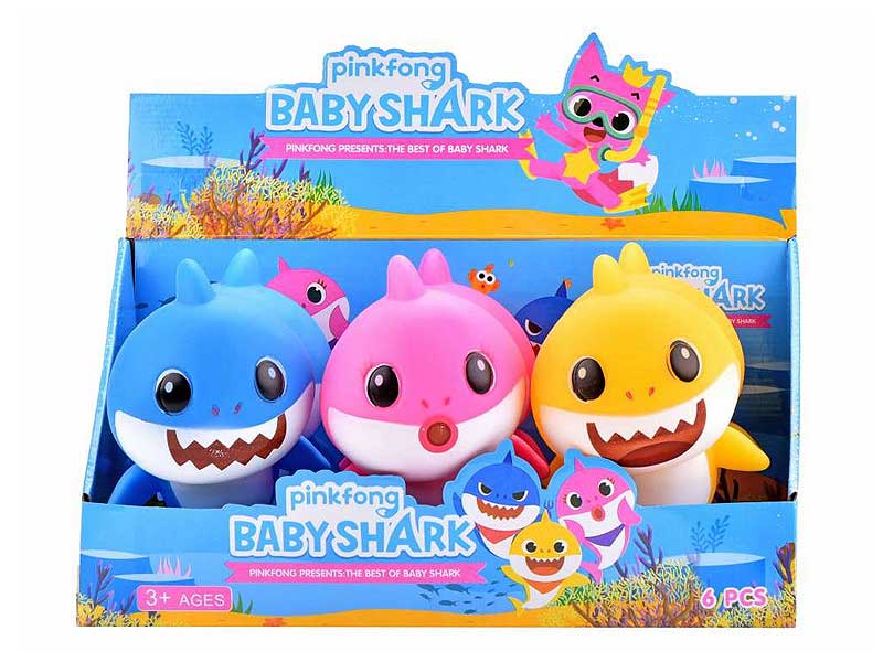 7inch Latex Shark W/L_M(6in1) toys