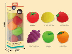 Latex Fruit(6in1) toys