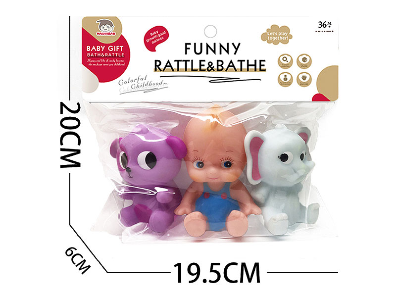 Latex Animal & Doll(3PCS) toys