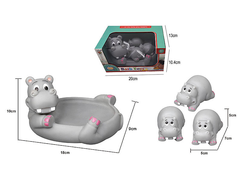 Latex Hippopotamus(4in1) toys