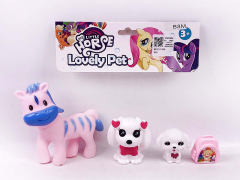 Latex Zebra & Dog Set toys