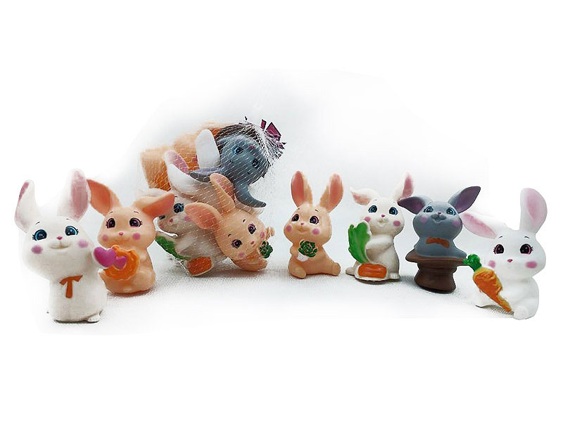 Latex Rabbit W/Whistle (6in1) toys
