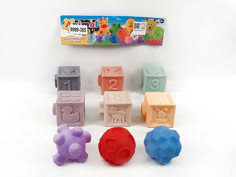 Latex Block & Ball(9in1) toys