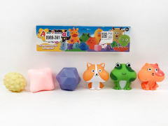 Latex Frog & Ball(6in1) toys