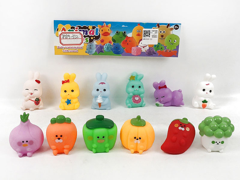 Latex Fruit & Animal(12in1) toys
