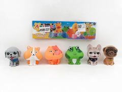 Latex Frog & Dog(6in1) toys