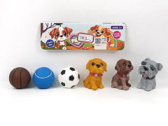 Latex Dog & Latex Ball(6in1) toys