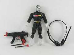Super Man W/L & Soft Bullet Gun(2C)