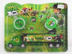 Ben10  Transtormer & Flying Saucer & Container Truck toys