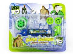 Ben10 Transtormer & Pull Back Container Truck W/L_IC toys