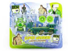 BEN10 Transtormer W/IC_L & Pull Line Train toys