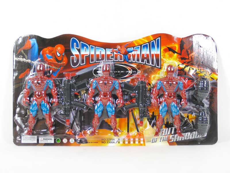Spider Man W/L & Soft Bullet Gun(3in1) toys