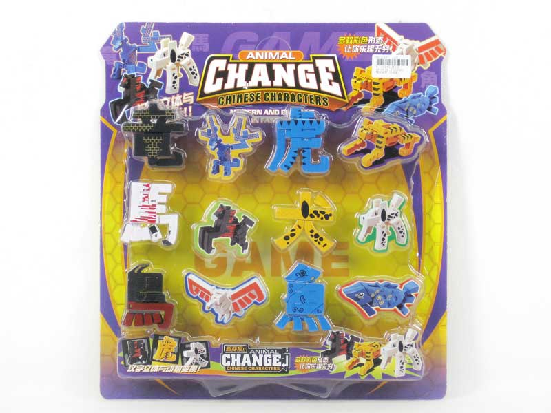 Transforms Chinese characters(6in1) toys