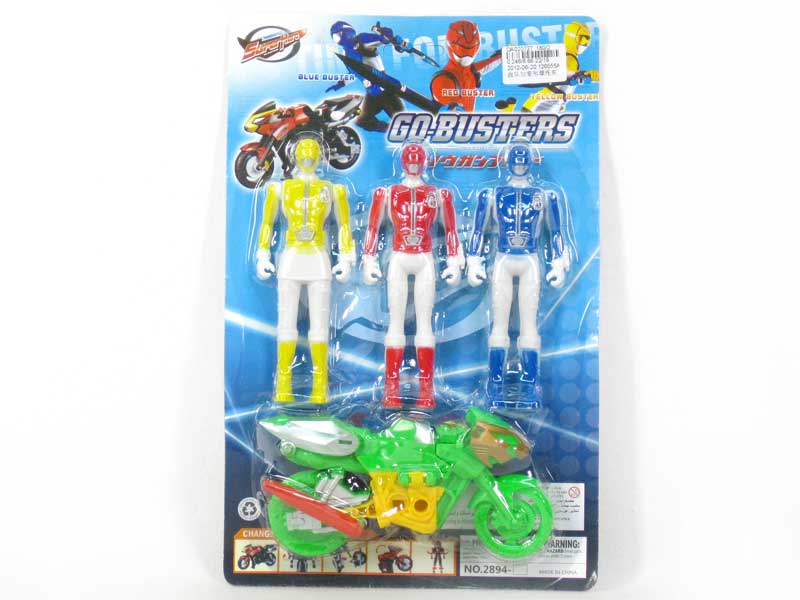 Super Man & Transforms Motorcycle(3C) toys