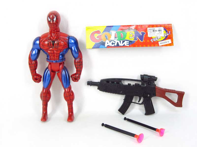 Spider Man W/L & Soft Bullet Gun toys