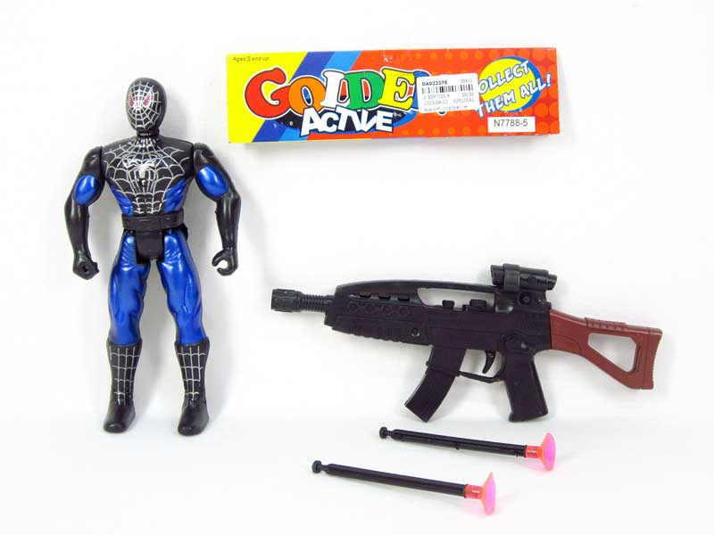 Spider Man W/L & Soft Bullet Gun(2C) toys