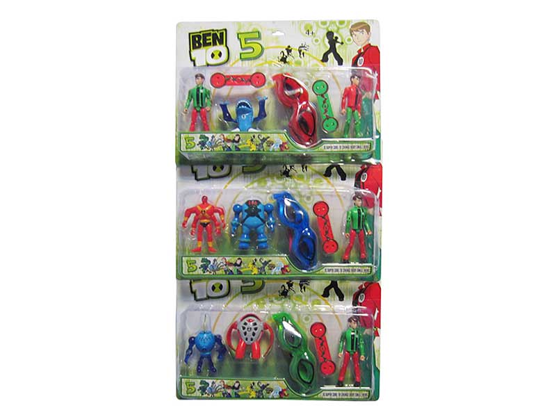 3-5inch BEN10 Doll Set W/L(3in1) toys