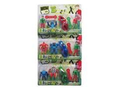 3-5inch BEN10 Doll Set W/L(3in1) toys