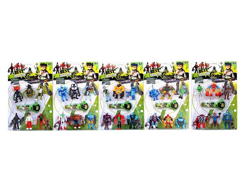 4inch BEN10 Doll Set(6in1) toys