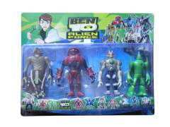 5.5inch BEN10 Doll W/L(4in1)