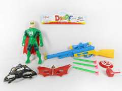 Green Lantern Set W/L & Soft Bullet Gun toys