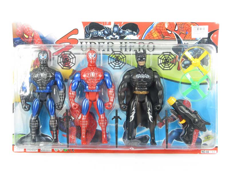 Spider Man & Bat Man W/L(3in1) toys
