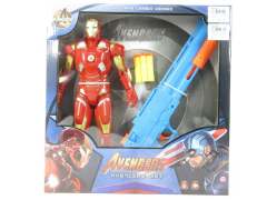 Iron Man W/L & Soft Bullet Gun