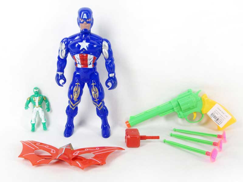 Super Man Set W/L & Soft Bullet Gun toys