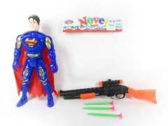 Super Man Set W/L & Soft Bullet Gun