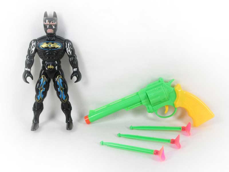 Bat Man Set W/L & Soft Bullet Gun toys