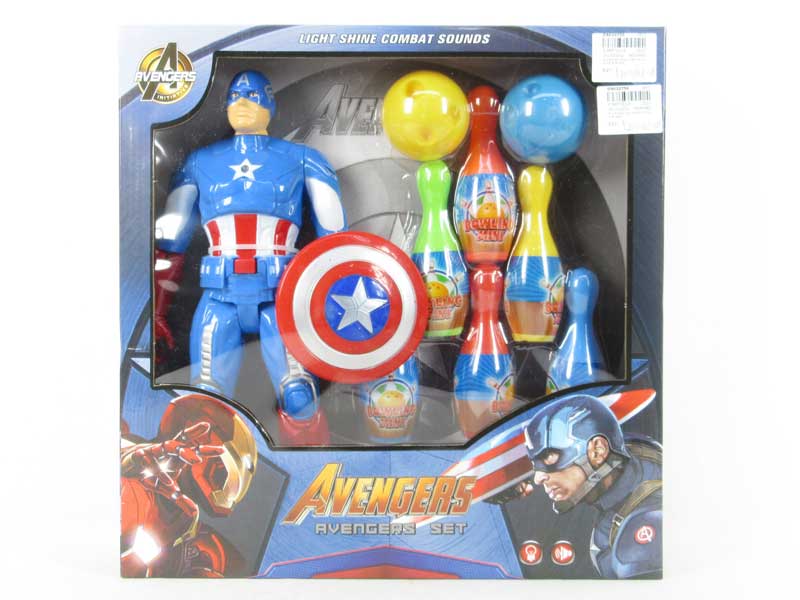Captain America W/L_S & Bowling Game toys