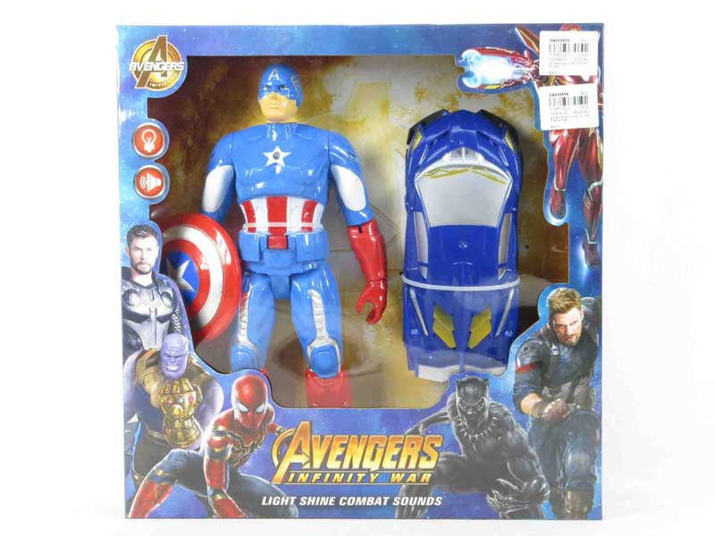 Captain America W/L_S & Friction Car toys
