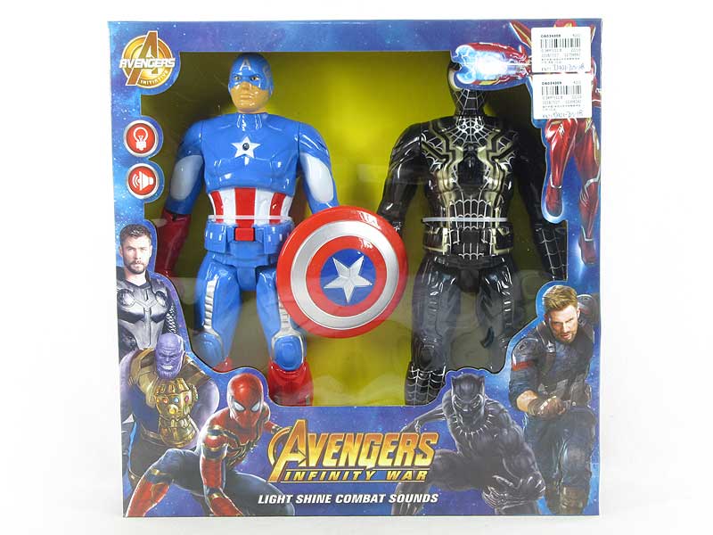 Captain America & Spider Man W/L(2in1) toys