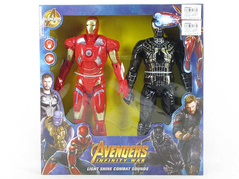 Iron Man & Spider Man W/L(2in1) toys