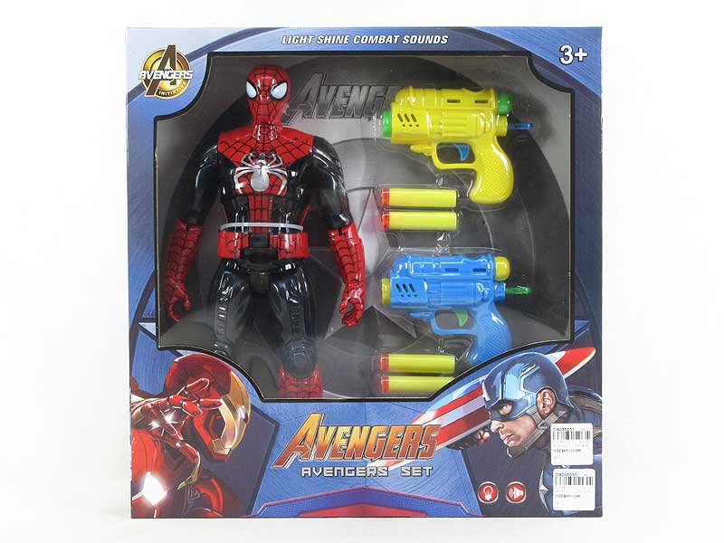 Spider Man W/L_S & EVA Soft Bullet Gun toys