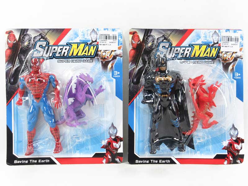 Spider Man &  Man/Bat Man W/L(2S) toys