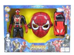 Spider Man W/L & Friction Car & Mask