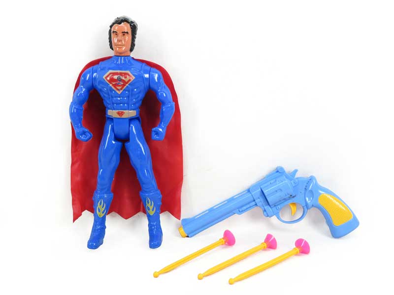 Super Man W/L & Soft Bullet Gun toys