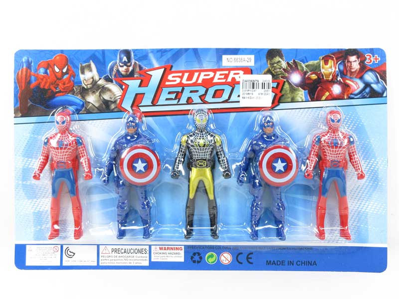 Spider Man & Super Man(5in1) toys