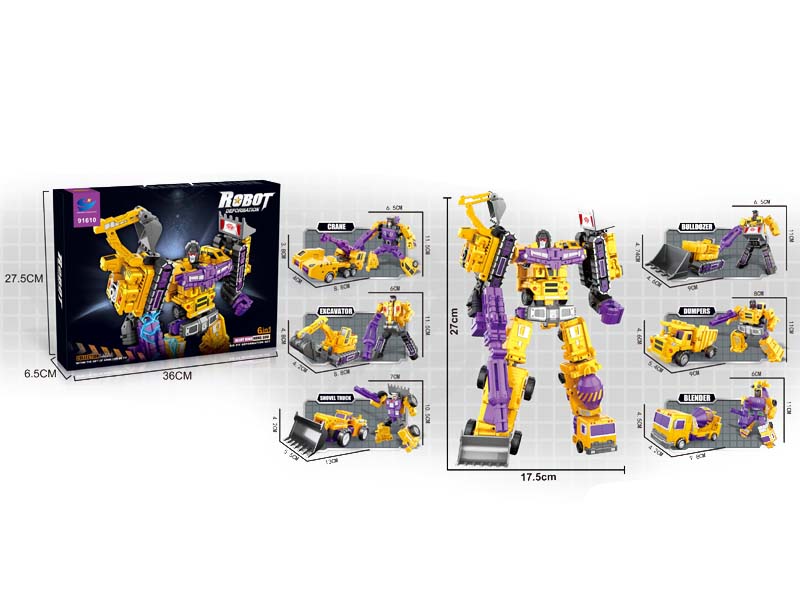 6in1 Die Cast Transforms Car toys