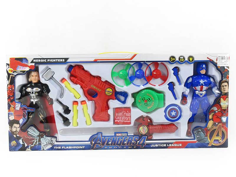 Captain America & Thor Set W/L(2in1) toys