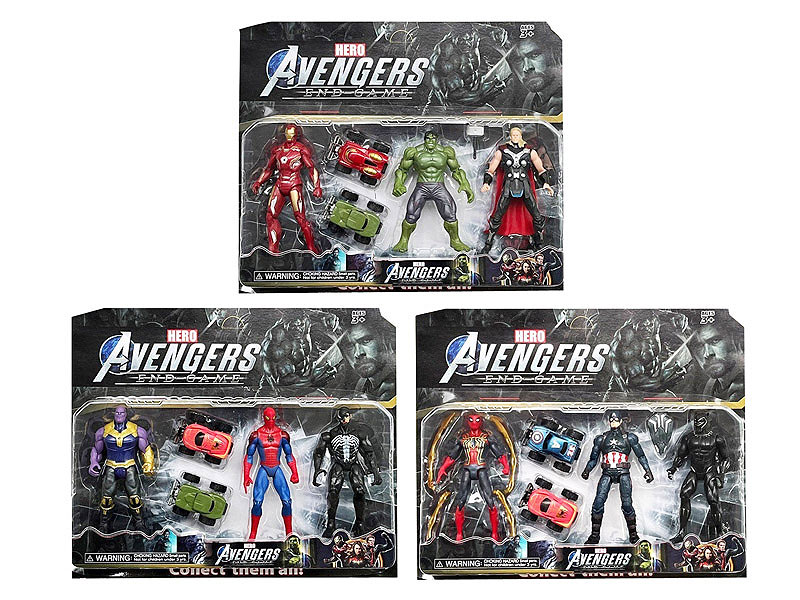 7inch The Avengers W/L & Pull Back Car(3S) toys