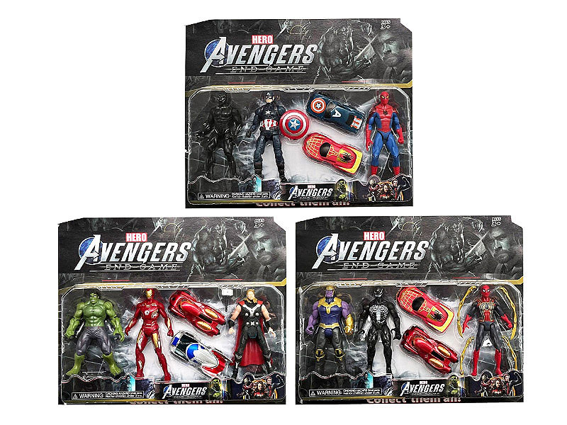 7icnh The Avengers W/L & Pull Back Racing Car(3S) toys
