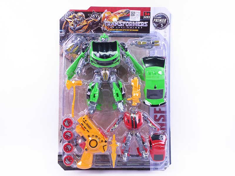 Transforms Car & Flying Disk Gun(2C) toys