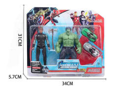 19.5cm The Hulk & Thor W/L & Pull Back Car toys