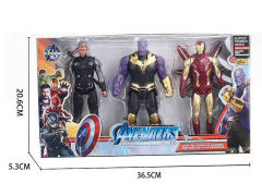 19.5cm Iron Man & Thanos & Thor W/L(3in1) toys